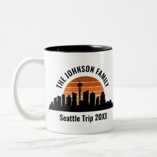 Caneca De Café Em Dois Tons Seattle Skyline Horset Férias Personalizadas Souve