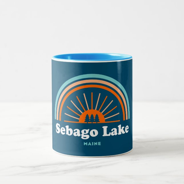 Caneca De Café Em Dois Tons Sebago Lago Maine Rainbow (Centro)