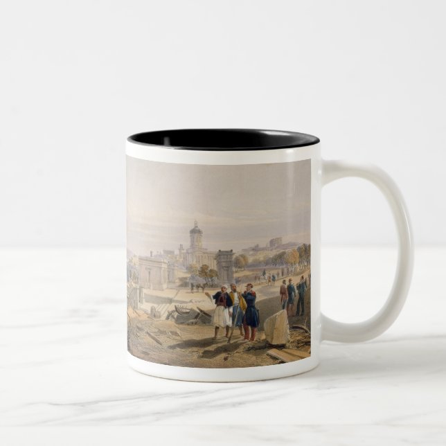 Caneca De Café Em Dois Tons Sebastopol da parte traseira do forte Nicholas, (Direita)