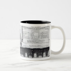 Caneca De Café Em Dois Tons Secção transversal longitudinal de St Peter
