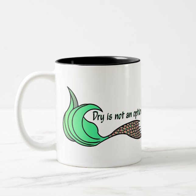 Caneca De Café Em Dois Tons Seco Não É Uma Opção Laranja E Verde (Esquerda)