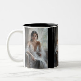 Caneca De Café Em Dois Tons Seda e Luz: Retrato da Janela