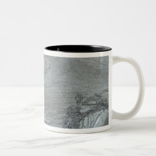 Caneca De Café Em Dois Tons Segesta, das "vistas de Sicília" (giz & gouache o