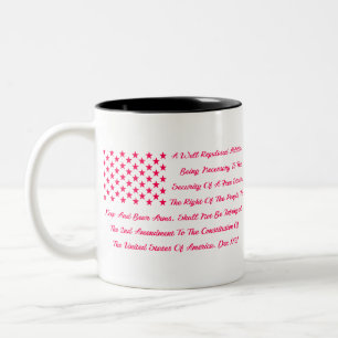 Caneca De Café Em Dois Tons segundo Emenda US Flag #USAPatriotGraphics ©