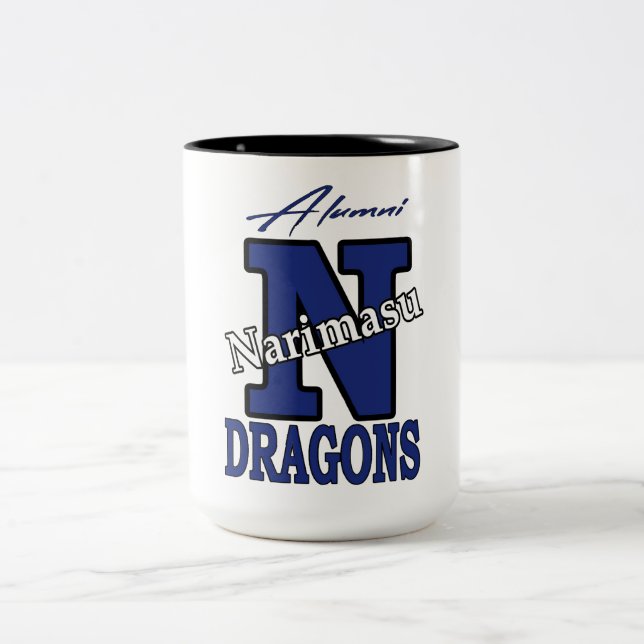 Caneca De Café Em Dois Tons Segundo grau Narimasu Dragons Japão Alumni (Centro)