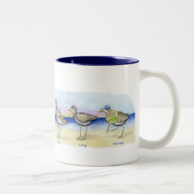 Caneca De Café Em Dois Tons seis borrelhos em uma caneca (Direita)