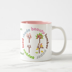 Caneca De Café Em Dois Tons Seis razões plantar uma árvore