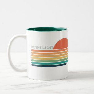 Caneca De Café Em Dois Tons Seja a Luz Deus, Retro Faith Mug, Christian