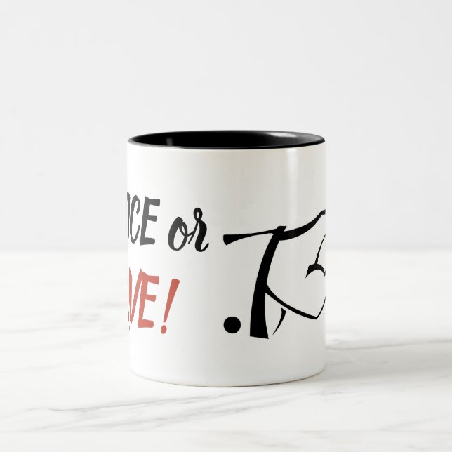 Caneca De Café Em Dois Tons Seja agradável ou deixe a caneca dois tonificou (Centro)