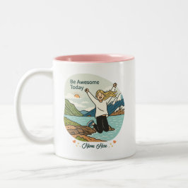 Caneca De Café Em Dois Tons Seja Incrível Hoje – Inspirador - Nome Personaliza