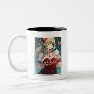 Caneca De Café Em Dois Tons Seja Meu Namorado no Estilo Mangá 33893