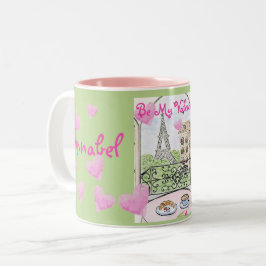 Caneca De Café Em Dois Tons Seja Meu Namorado Paris Torre Eiffel Personalizado