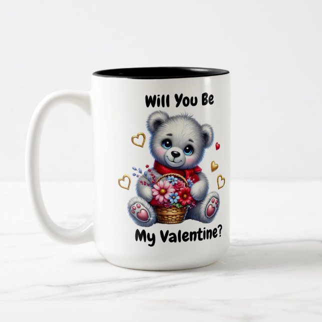 Caneca De Café Em Dois Tons Seja Meu Namorados (Esquerda)
