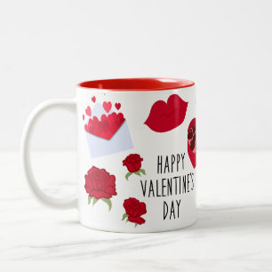 Caneca De Café Em Dois Tons Seja meu Namorados feliz