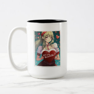 Caneca De Café Em Dois Tons Seja meu Namorados no Estilo de mangá 33893