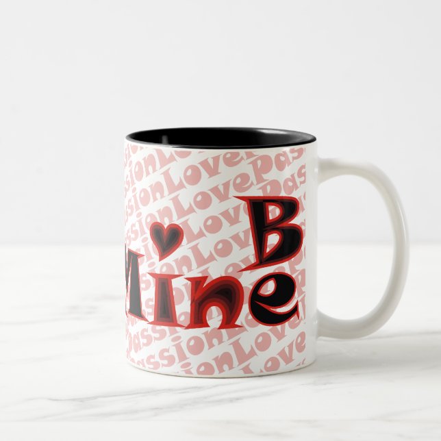 Caneca De Café Em Dois Tons Seja o meu Namorados Fotografias de Mugs (Direita)