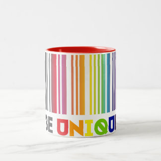 Caneca De Café Em Dois Tons Seja Orgulho Lgbt de Código de Bar Único