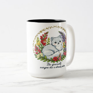 Caneca De Café Em Dois Tons Seja Você Mesmo