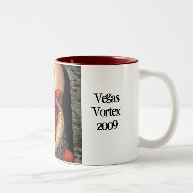 Caneca De Café Em Dois Tons Sekhmet, Vortex 2009 de Vegas (Direita)