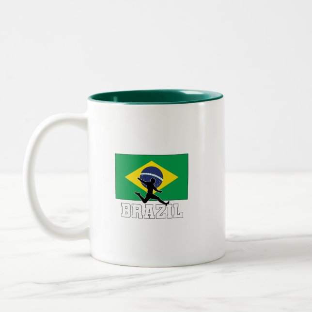 Caneca De Café Em Dois Tons Seleção Brasileira de Futebol (Esquerda)