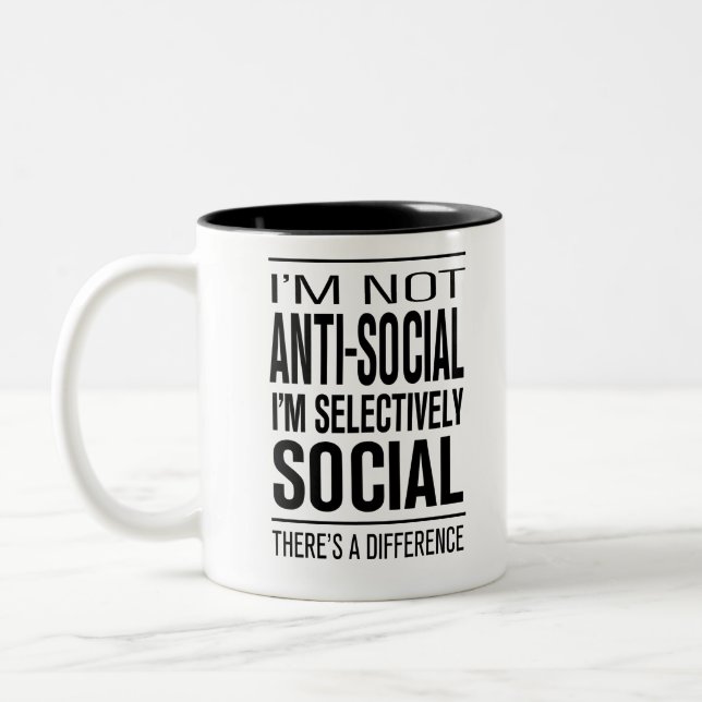 Caneca De Café Em Dois Tons SelectivelySocial (Esquerda)