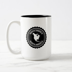Caneca De Café Em Dois Tons Selo de America do Norte