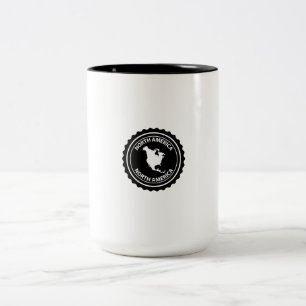 Caneca De Café Em Dois Tons Selo de America do Norte