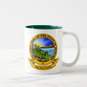 Caneca De Café Em Dois Tons Selo de Montana