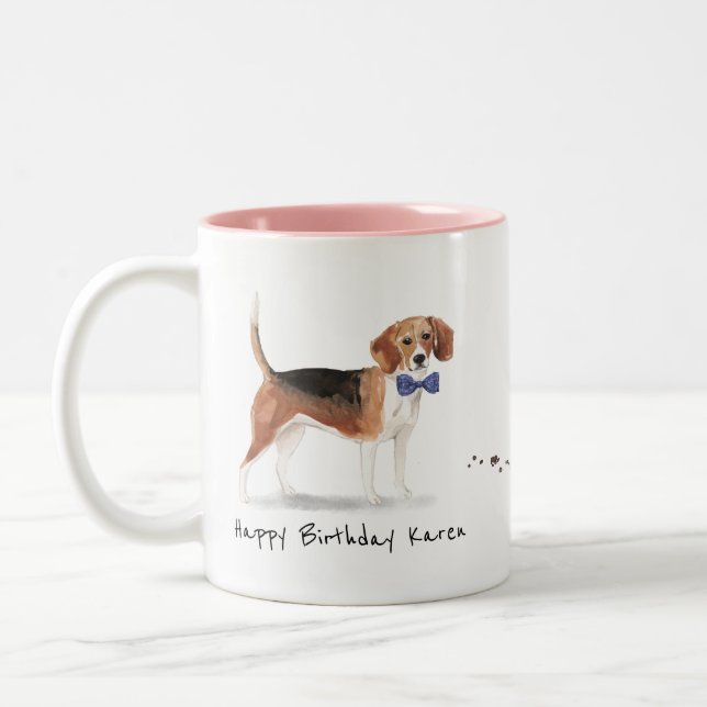 Caneca De Café Em Dois Tons Selo Personalizado (Esquerda)