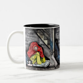 Caneca De Café Em Dois Tons Sem abrigo