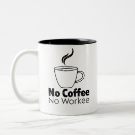 Caneca De Café Em Dois Tons Sem café Não fiz café engraçado dizendo
