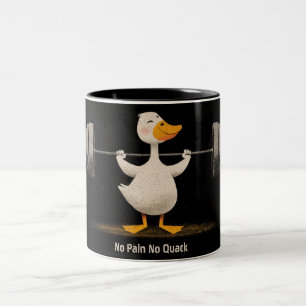 Caneca De Café Em Dois Tons Sem Dor Sem Grasnido – Arte Divertida de Pato de A
