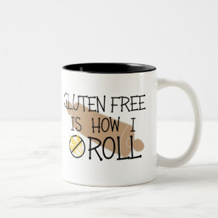 Caneca De Café Em Dois Tons Sem glúten é como eu não rolo nenhum símbolo d