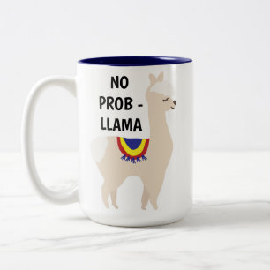 Caneca De Café Em Dois Tons Sem Ilustração Básica de Llama
