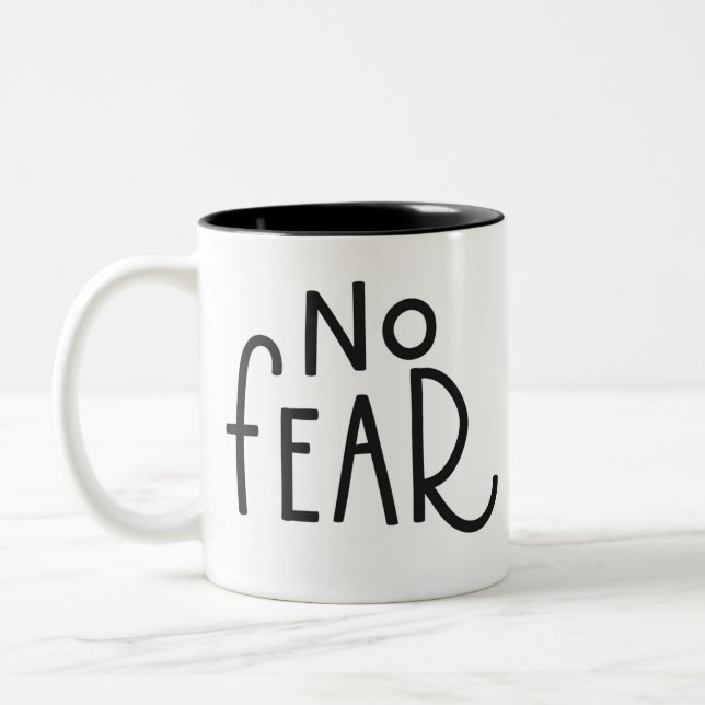 Caneca De Café Em Dois Tons sem medo (Esquerda)