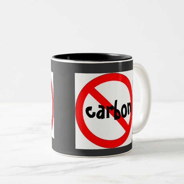 Caneca De Café Em Dois Tons Sem MUG de carbono (Frente Esquerda)