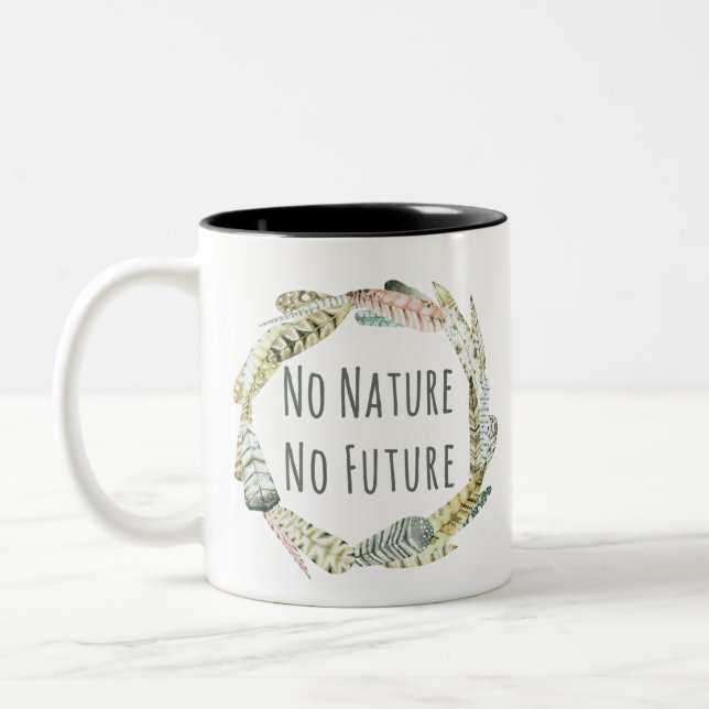 Caneca De Café Em Dois Tons Sem Natureza, Sem Futuro (Esquerda)