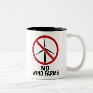 Caneca De Café Em Dois Tons Sem Parques Eólicos - Sem Turbinas Eólicas