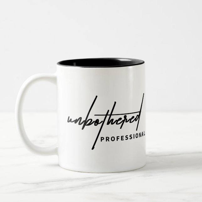 Caneca De Café Em Dois Tons Sem problemas profissionais" (Esquerda)