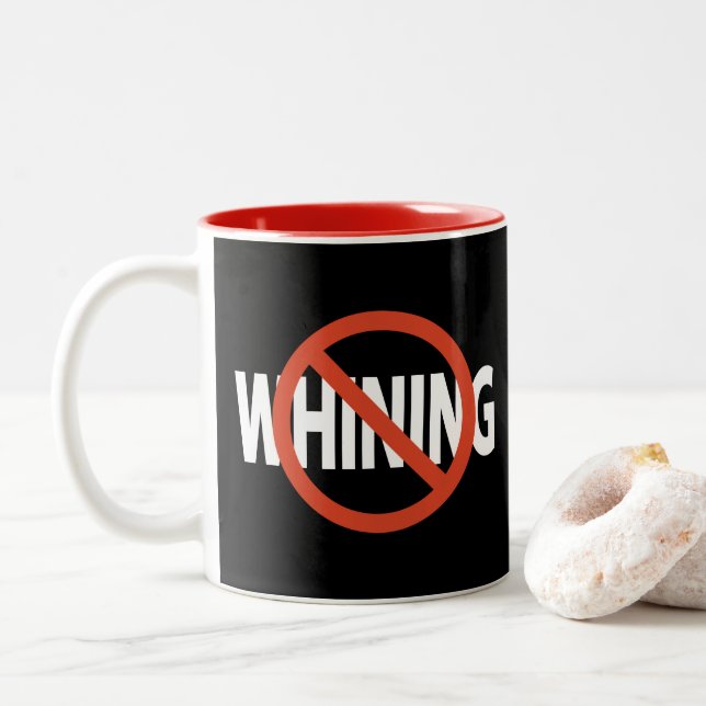 Caneca De Café Em Dois Tons Sem Texto Branco Escuro (Com Donut)