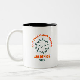 Caneca De Café Em Dois Tons Semana Nacional de Conscientização sobre a Lavagem