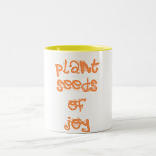 Caneca De Café Em Dois Tons sementes da planta da alegria