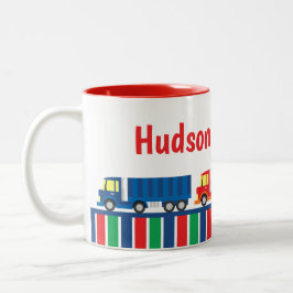 Caneca De Café Em Dois Tons Semi Truck Convoy Personalised Mug