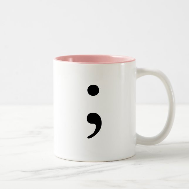 Caneca De Café Em Dois Tons Semicolon (Direita)