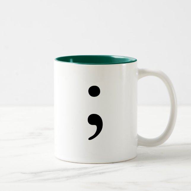 Caneca De Café Em Dois Tons Semicolon (Direita)