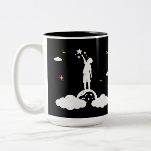 Caneca De Café Em Dois Tons Sempre distraído, esperançoso Dreamer ADHD Mug