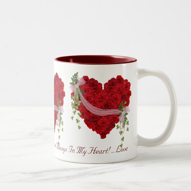 Caneca De Café Em Dois Tons Sempre em Meu Coração (Direita)