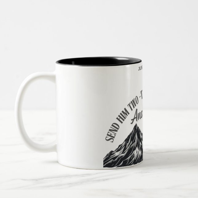 Caneca De Café Em Dois Tons Send Him Two–Three Years Dagestan” Cup (Esquerda)