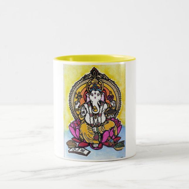 Caneca De Café Em Dois Tons Senhor Ganesha (Centro)