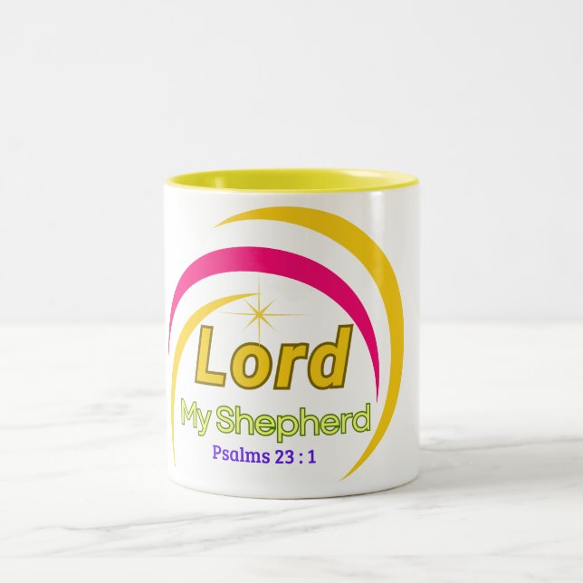 Caneca De Café Em Dois Tons Senhor Pastor Meu (Centro)